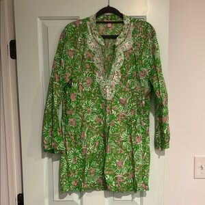 Green and Pink Floral Tunic Lilly Pulitzer